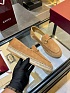 Женские замшевые лоферы Gucci GG Horsebit premium