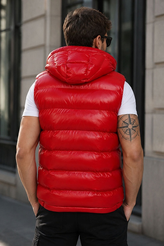 Мужской жилет Moncler logo-patch - Red