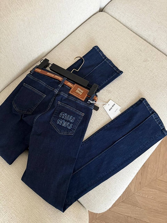 Женские джинсы клёш MIU MIU Premium - Navy