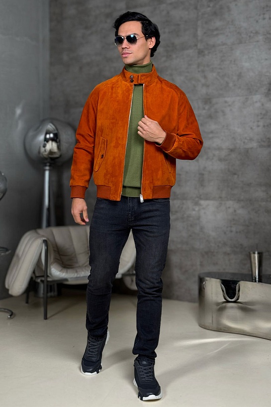 Мужская кожаная куртка Prada premium