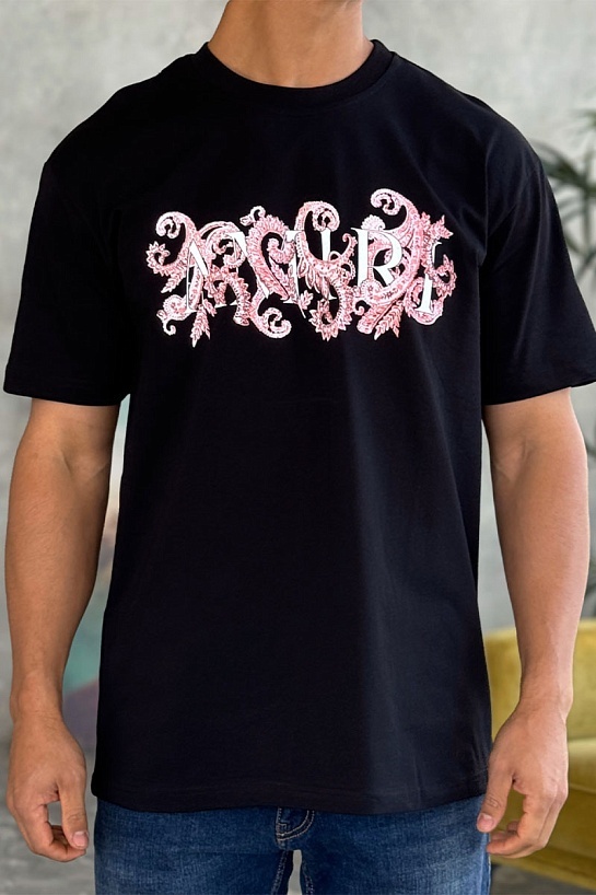 Чёрная оверсайз футболка Amiri