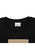 Бежевая футболка Burberry 'Sergio' applique logo