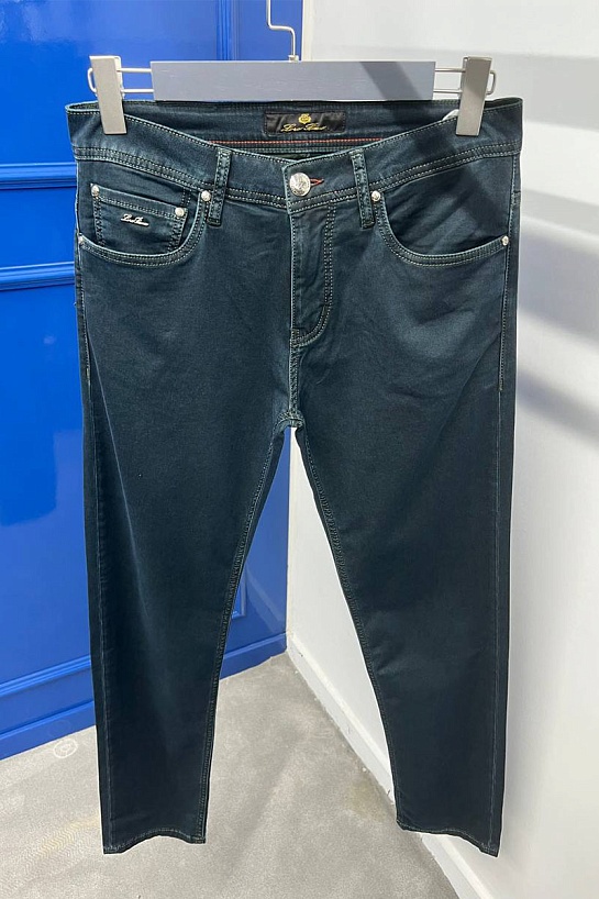 Мужские тёмно-синие джинсы Loro Piana regular fit
