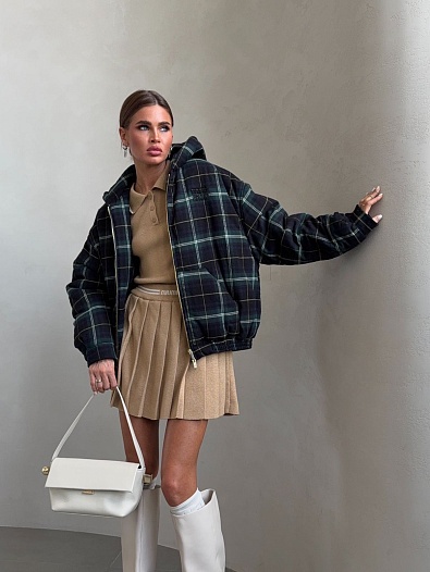 Женская куртка MIU MIU в клетку   