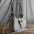 Кожаная сумка Mini Brioche Hobo 22x13.5 см - White