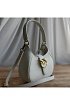 Кожаная сумка Mini Brioche Hobo 22x13.5 см - White