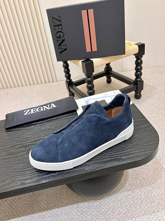 Мужские кроссовки Ermenegildo Zegna Triple Stitch - Navy