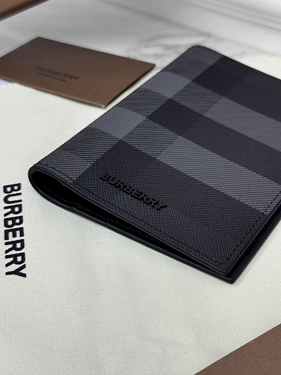 Кожаная обложка для паспорта Burberry Check Premium 14x10x2 см   