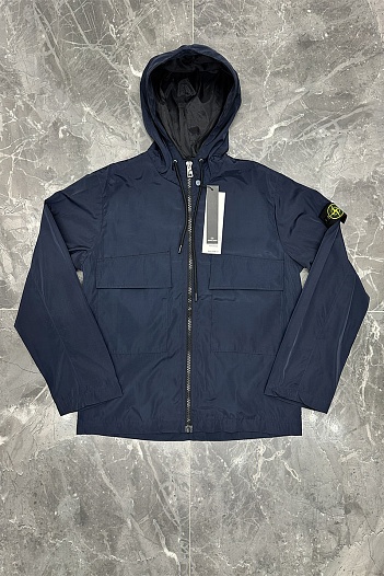 Мужская тёмно-синяя ветровка Stone Island сompass-patch   