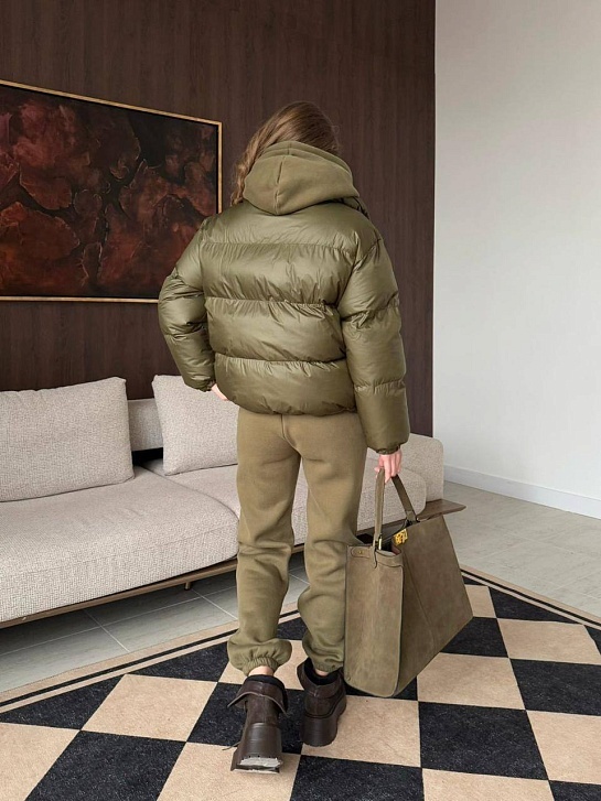 Женский костюм тройка на флисе Schiaparelli premium - Green