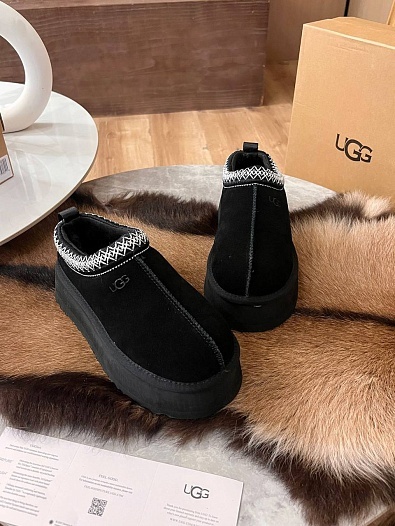 Женские замшевые ботинки UGG Tazz Platform - Black   