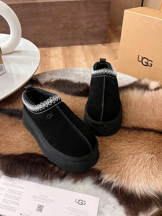 Женские замшевые ботинки UGG Tazz Platform - Black