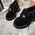 Женские замшевые ботинки MIU MIU Premium - Black