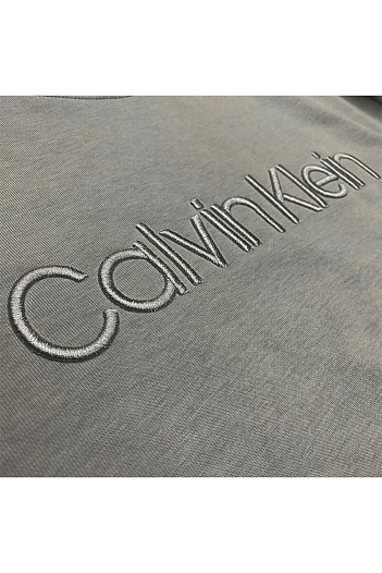 Свитшот серого цвета Calvin Klein embroidered-logo   