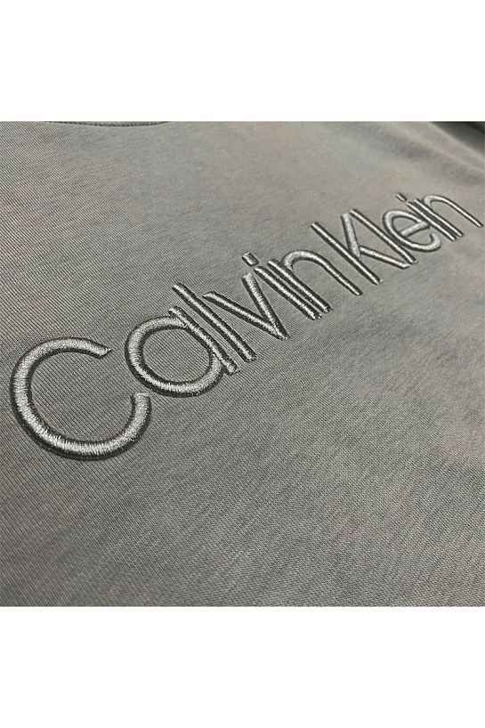 Свитшот серого цвета Calvin Klein embroidered-logo