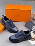 Комбинированные кроссовки Hermes Bouncing - Navy