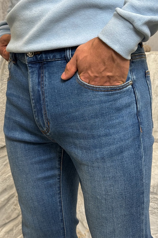 Мужские синие джинсы Zegna Premium