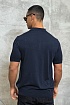 Мужское поло тёмно-синего цвета Zilli zip neck