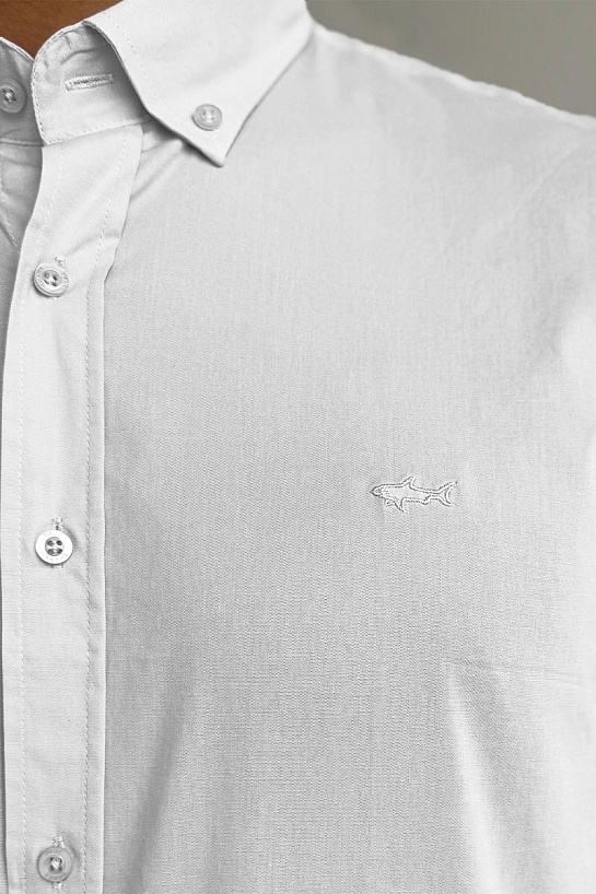 Рубашка белого цвета Paul & Shark logo-embroidered