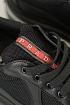 Комбинированные кроссовки Prada logo-stripe - Black