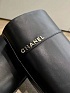 Женские кожаные сапоги Chanel Premium - Black