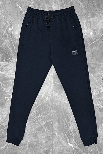 Спортивные штаны тёмно-синего цвета Tommy Jeans logo-embroidered   