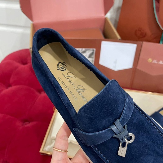 Женские замшевые лоферы Loro Piana Summer Charms Walk premium   