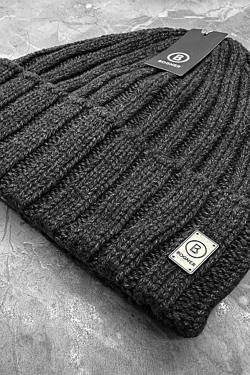 Серая шапка Bogner logo-plaque   