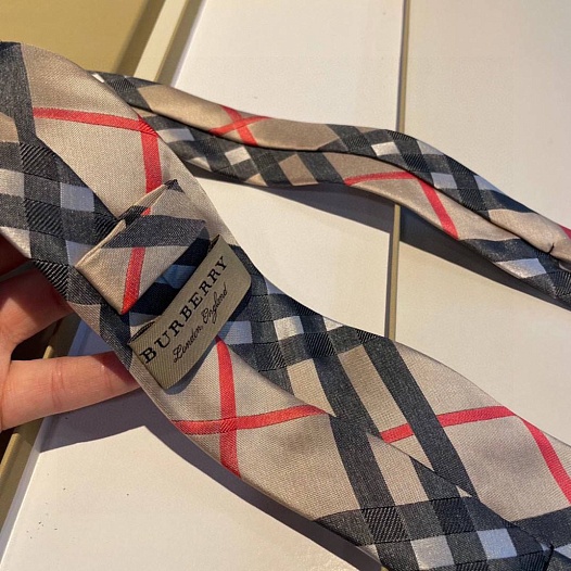 Мужской галстук Burberry бежевого цвета   