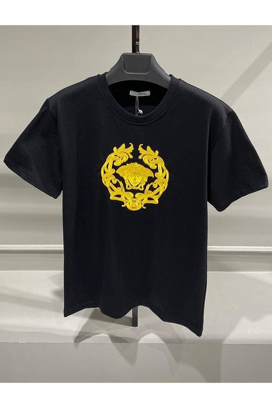 Оверсайз футболка Versace с вышивкой Medusa - Black