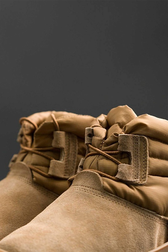 Ботинки с мехом UGG Classic Mini Lace-Up - Chestnut