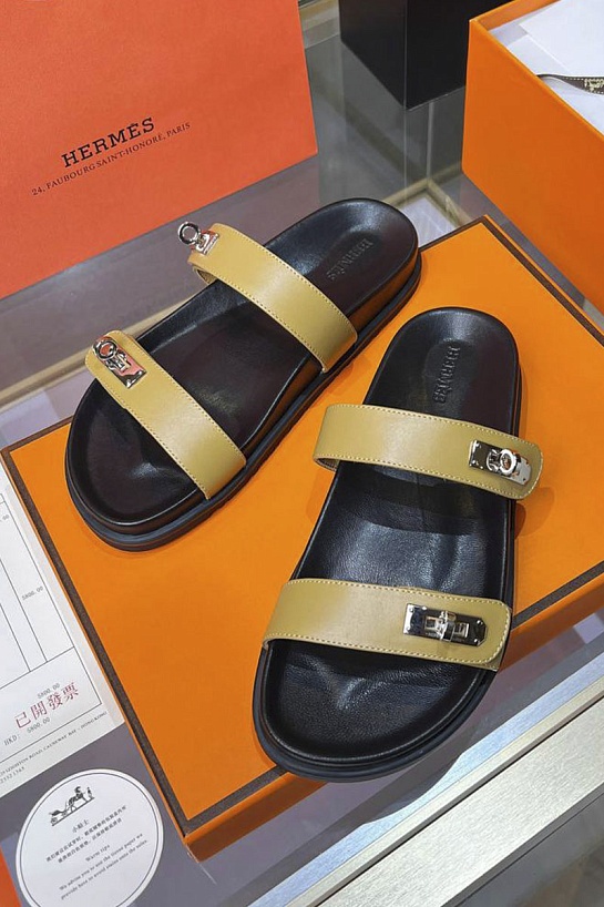 Женские шлёпанцы Hermes Chypre premium