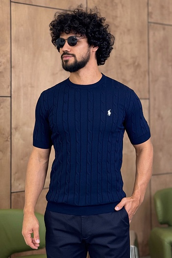 Мужская тёмно-синяя футболка Роlо Ralрh Lаurеn   