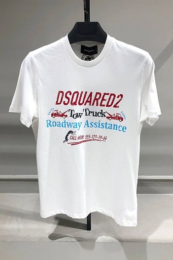 Белая футболка Dsquared2 Tow Truck   