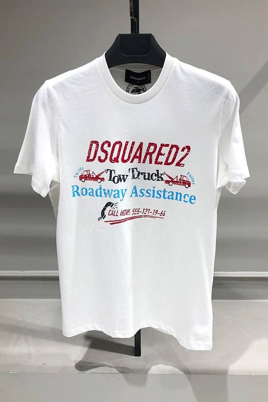 Белая футболка Dsquared2 Tow Truck