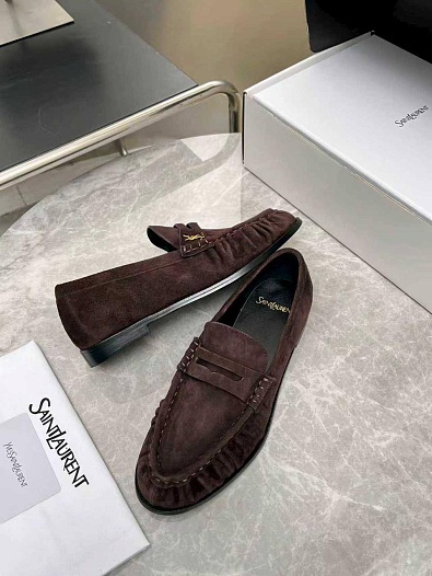 Женские замшевые лоферы Yves Saint Laurent premium premium   