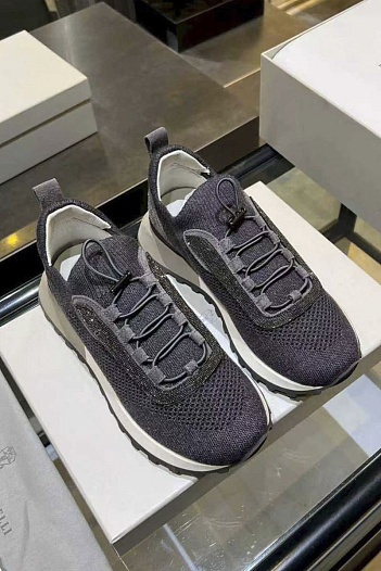 Женские текстильные кроссовки Brunello Cucinelli premium   
