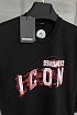 Мужская чёрная футболка Dsquared2 "ICON"
