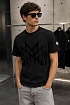 Мужская чёрная футболка Moncler Multi M Logo