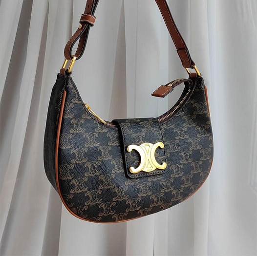 Сумка-багет Celine Ava Triomphe 24x13 см - Brown   