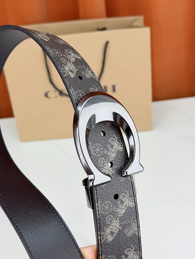 Кожаный ремень Coach premium   