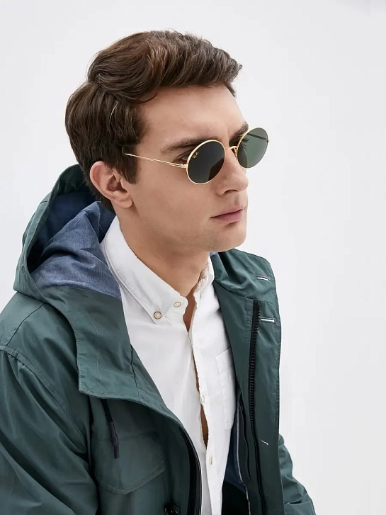 Солнцезащитные очки Ray-Ban Oval Metal - Green