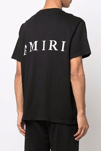 Чёрная мужская футболка Amiri logo-print   