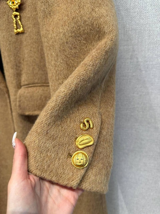 Женское шерстяное пальто Schiaparelli Premium - Beige