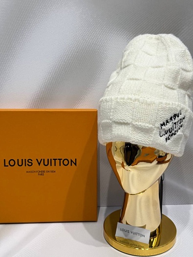 Шапка Louis Vuitton logo-embroidered - White   