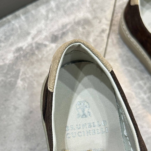 Замшевые кеды Brunello Cucinelli Sail low-top - Brown   
