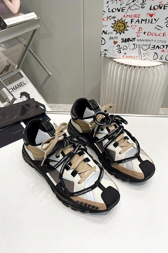 Комбинированные кроссовки Dolce & Gabbana Space - Beige