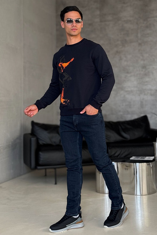 Мужской свитшот Iceberg "Daffy Duck" - Navy