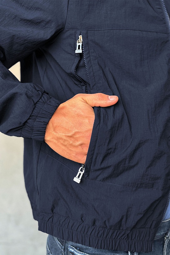 Куртка синего цвета Stone Island compass-patch