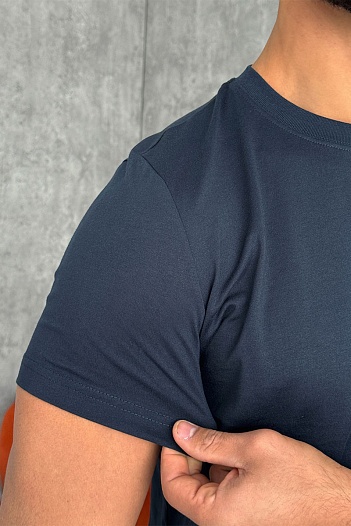 Футболка тёмно-синего цвета Dolce & Gabbana bee and crown   